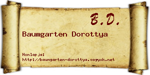 Baumgarten Dorottya névjegykártya